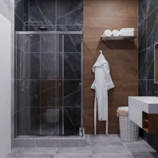 Душевой уголок Triton Вента Щ0000049618 120x80 см профиль хром стекло прозрачное